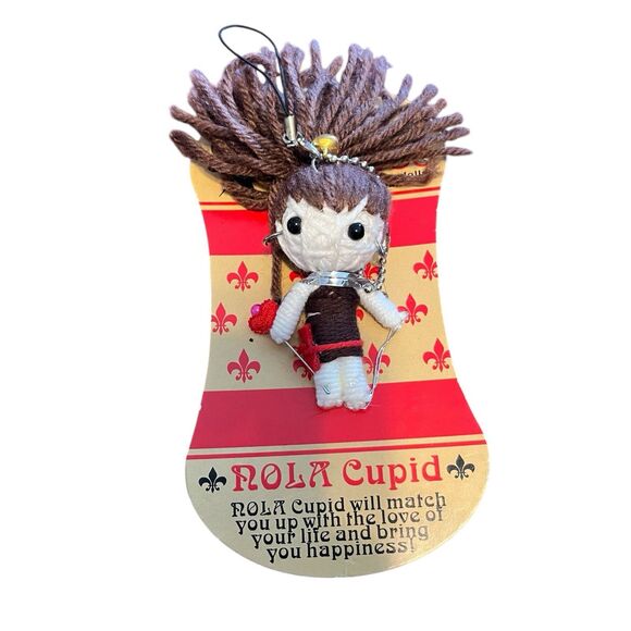 Nola Voodoo Doll Cupid Handmade String Voodoo Doll Keychain Collectable Gift New - Picture 1 of 6